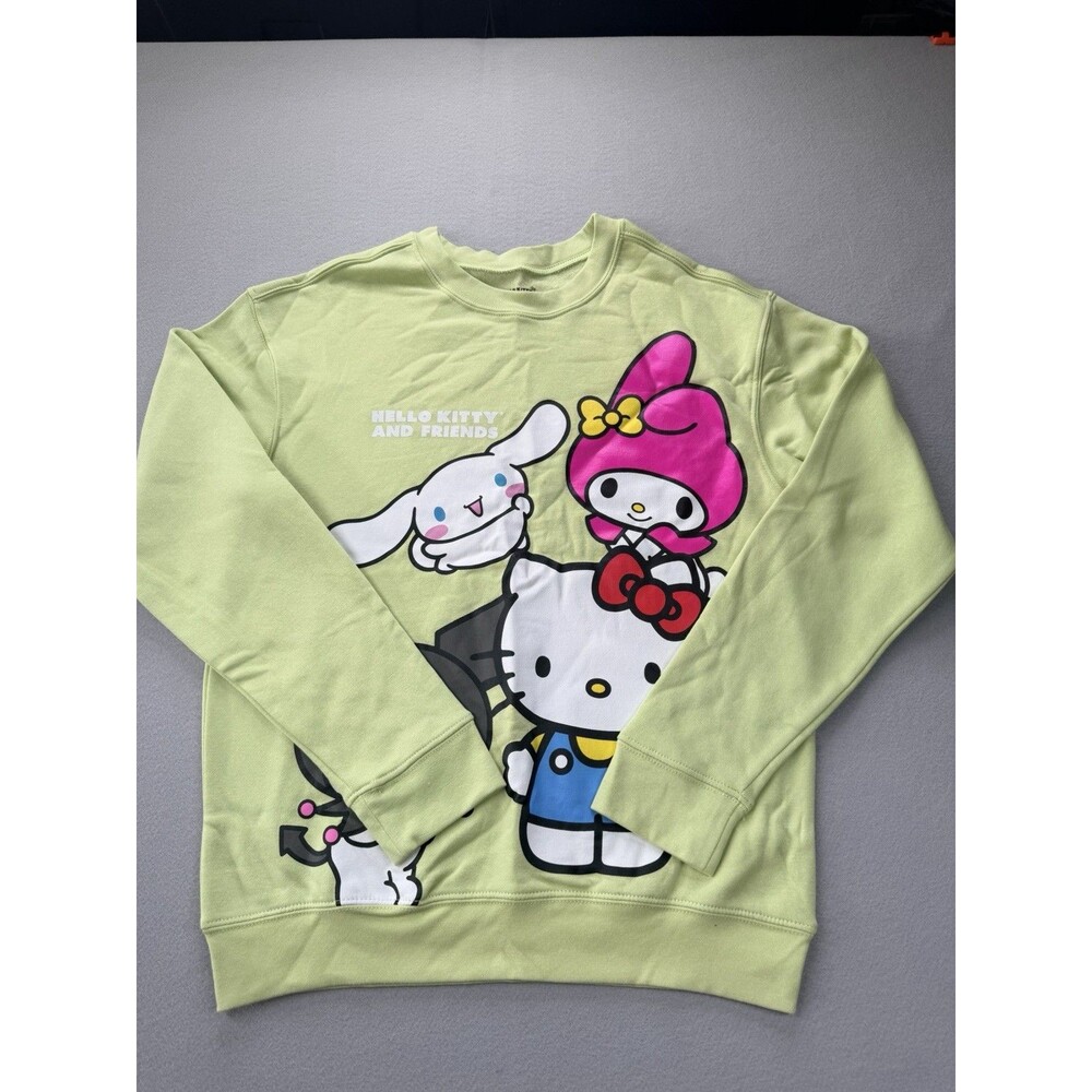 Hello Kitty and Friends By Sanrio,Sweatshirt Fleece,green,Sz Small